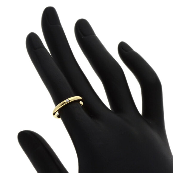 TIFFANY 18k Gold Diamond Ring - Picture 5 of 7